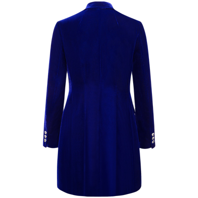 Shop Femponiq Velvet Tailored Blazer Dress In Blue