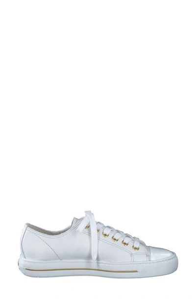 Shop Paul Green Sophie Sneaker In White Crinkled Patent