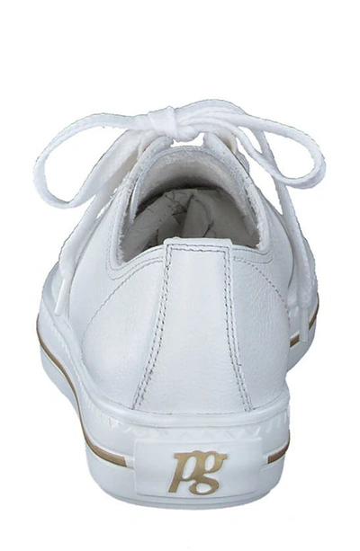 Paul Green Tamara Cupsole Sneaker In White Crinkled Patent