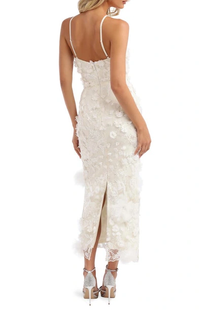 Helsi Norah Sequin Floral Gown In Off White Floral