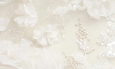 Helsi Norah Sequin Floral Gown In Off White Floral