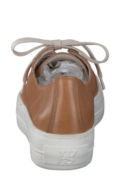 Shop Paul Green Bixby Platform Sneaker In Cuoio Leather