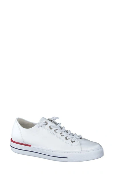 Shop Paul Green Hadley Platform Sneaker In White Red