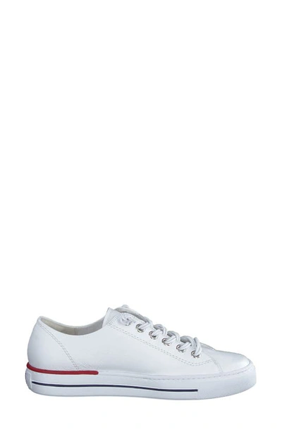 Paul Green Hadley Platform Sneaker In White Red
