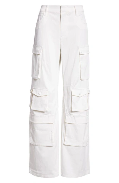 Shop Alice And Olivia Alice + Olivia Olympia Mr. Baggy Cargo Pants In Off White