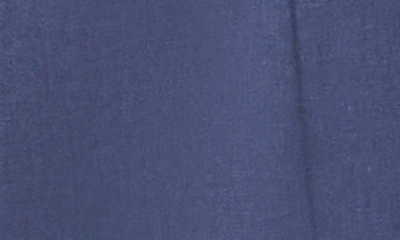 Shop Halogen Seamed Linen Blend High-low Dress In Indigo Blue
