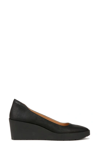 Vionic Sereno I8693l1001 Pump Women 8.5 Black Leather Slip On Wedge Heel Zpo3651 In Black