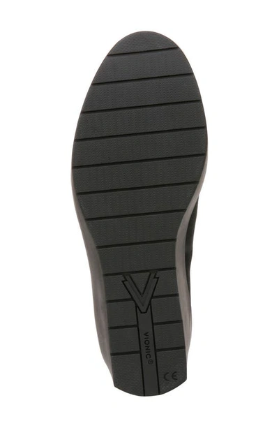 Vionic Sereno I8693l1001 Pump Women 8.5 Black Leather Slip On Wedge Heel Zpo3651 In Black