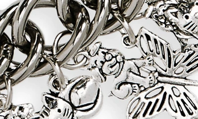 Shop Chopova Lowena Multicharm Chain Necklace In Silver