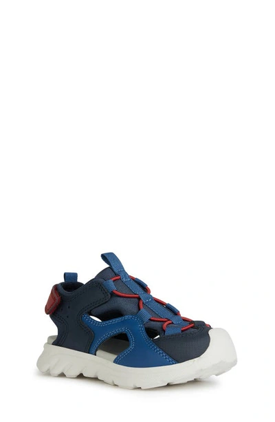 Shop Geox Airadyum Water Resistant Slingback Sandal In Navy/ Red