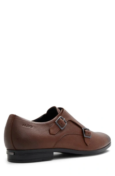 Shop Aldo Benedetto Monk Strap Shoe In Cognac