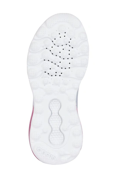 Shop Geox Activartillumin Water Resistant Sneaker In Silver/ Fuchsia
