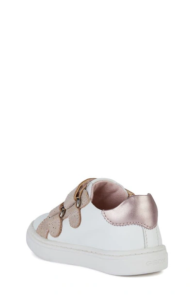 Shop Geox Kids' Nashik Sneaker In White Pink