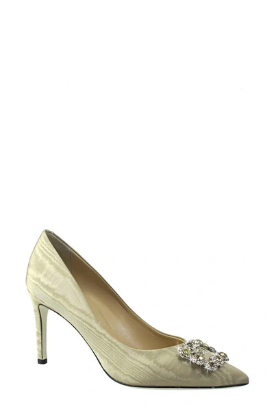 Shop Ron White Demi Weatherproof Pointed Toe Pump In Champagne