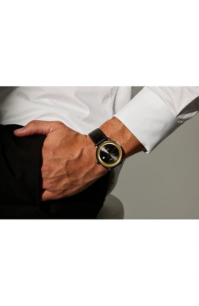 Bulova Men's Classic Frank Sinatra Rat Pack Automatic Black Leather Strap Watch 40mm In Silverone