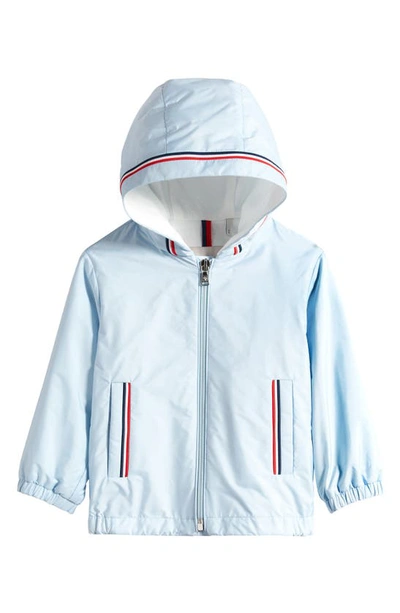 Shop Moncler Kids' Granduc Hooded Jacket In Light Blue