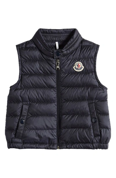 Shop Moncler Kids' New Amaury Quilted Down Vest In Blue Navy