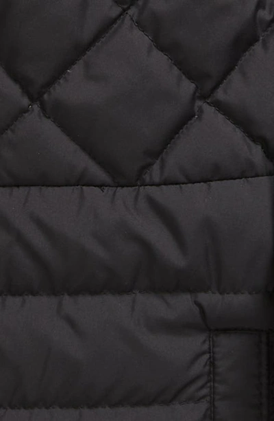 Shop Moncler Kids' Clean The Quilted Down Biker Jacket In Black