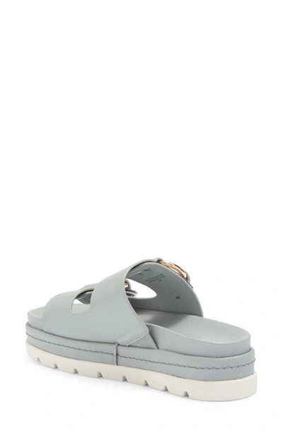 Shop J/slides Nyc Jslides Baha Slide Sandal In Light Grey Leather