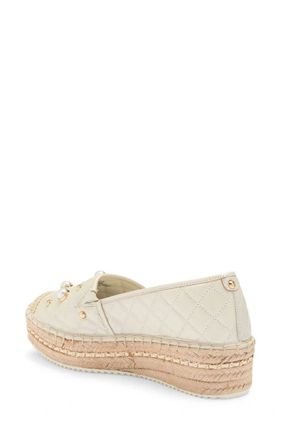 Karl Lagerfeld Beatrix Platform Espadrille In Ecru