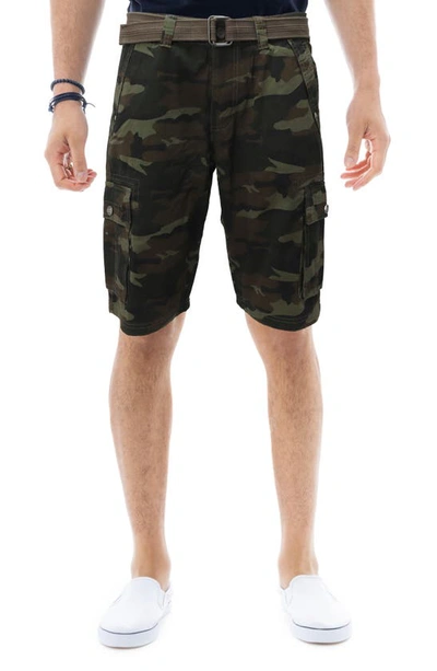 X-ray Belted Cargo Shorts In Olive Camo