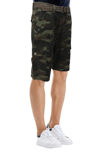 X-ray Belted Cargo Shorts In Olive Camo