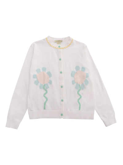 Shop Stella Mccartney Knitted Cardigan In White