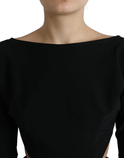 Shop Dolce & Gabbana Elegant Cut Out A-line Mini Women's Dress In Black