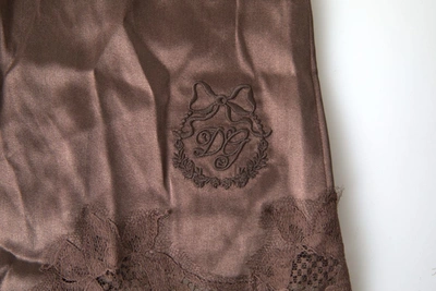 Shop Dolce & Gabbana Silk Blend Camisole Top In Women's Brown