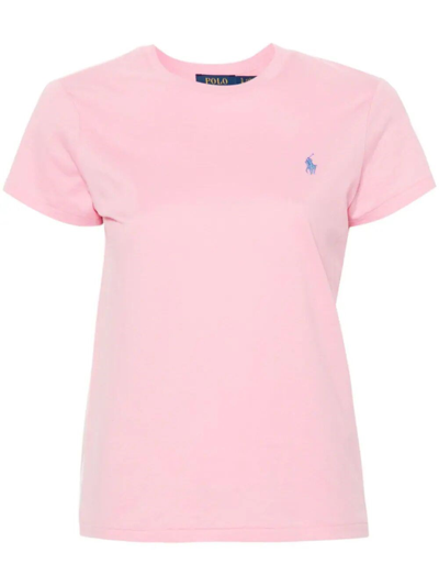 Shop Polo Ralph Lauren Polo Pony T-shirt In Pink & Purple