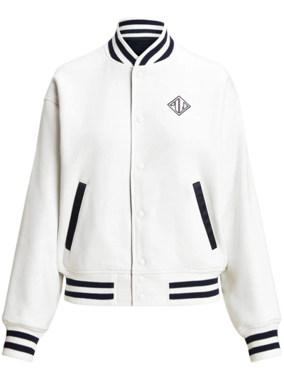 Shop Polo Ralph Lauren Reversible Bomber Jacket In White