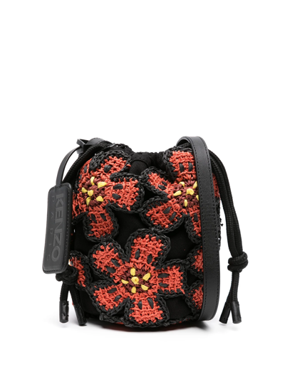 Shop Kenzo Boke-flower Bucket Bag In Red