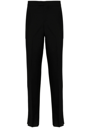 Shop Lardini Trousers With Decoration In Black