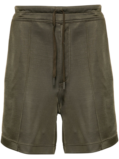 Shop Tom Ford Sports Shorts With Stitching Detail In Green