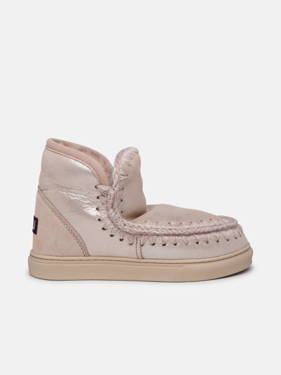 Shop Mou Eskimo Pink Sheepskin Sneakers