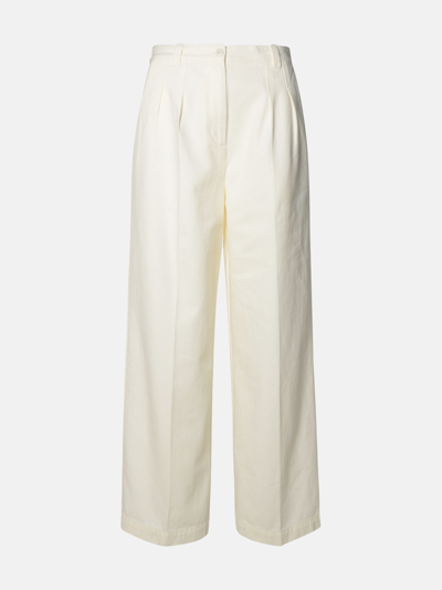 Shop Apc White Cotton Pants