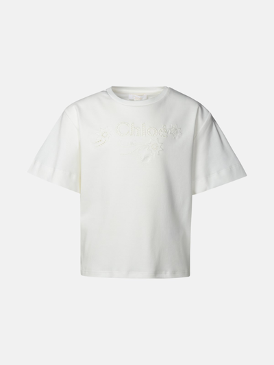 Shop Chloé T-shirt Meteor In White