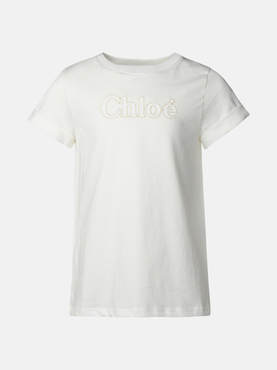 Shop Chloé T-shirt Logo In White