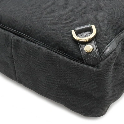 Shop Gucci Abbey Black Canvas Tote Bag ()