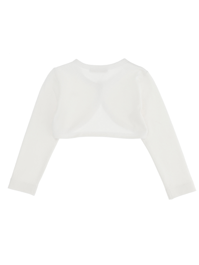 Monnalisa Rounded Cardigan In White