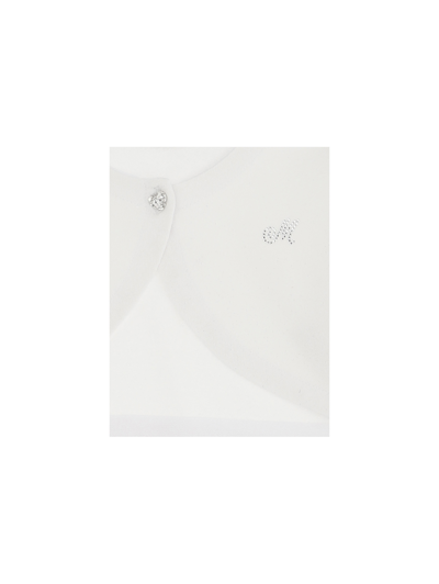 Monnalisa Rounded Cardigan In White