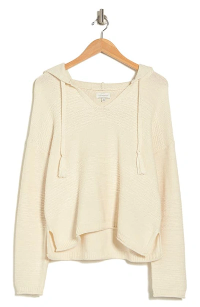 Shop Lucky Brand Baja Hooded Pullover Sweater In Natural Multi