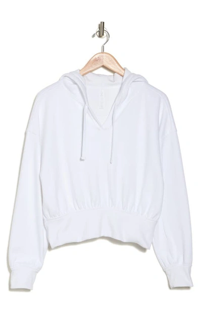 Shop Z By Zella Serve It Up Crop Pullover Hoodie In White