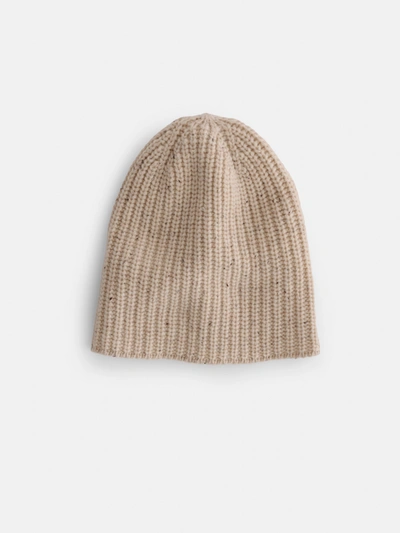 Alex Mill Cashmere Donegal Beanie In Crème Donegal