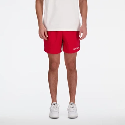 Shop New Balance Men's Archive Stretch Woven Short In Red