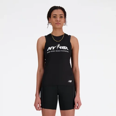Shop New Balance Women's Run For Life Printed Singlet In Black