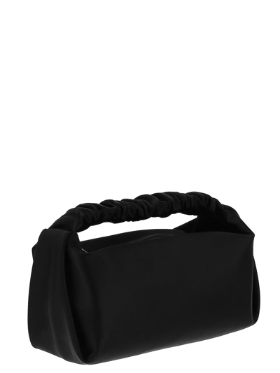 Shop Alexander Wang Scrunchie Mini Bag In Satin In Black