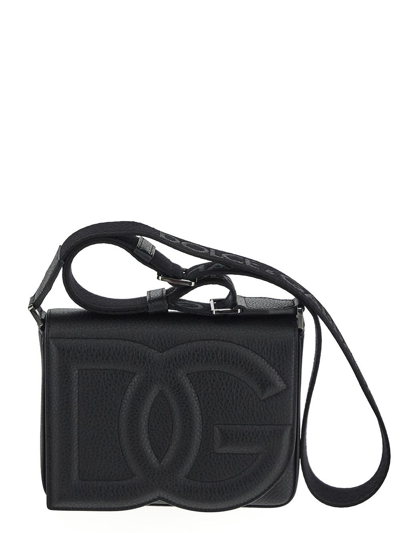 Shop Dolce & Gabbana Medium Logo Bag In Black