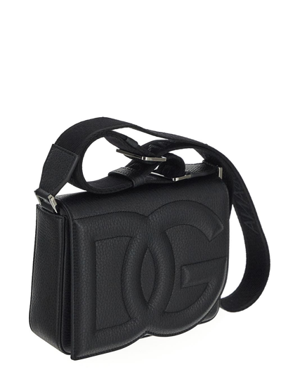 Shop Dolce & Gabbana Medium Logo Bag In Black