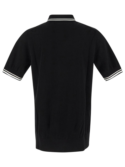 Shop Dolce & Gabbana Cotton Polo In Black